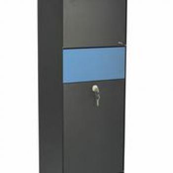 Preview: Allux Grundform Paketbriefkasten in schwarz, mit 4 wechselbaren Frontplatten